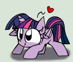 Size: 496x422 | Tagged: safe, artist:ameliayap, twilight sparkle, alicorn, pony, g4, female, floating heart, heart, simple background, solo, twilight sparkle (alicorn)