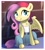 Size: 2563x2841 | Tagged: safe, artist:nookprint, gameloft, fluttershy, pegasus, pony, g4, 90s grunge fluttershy, backwards ballcap, baseball cap, belt, brick wall, cap, chest fluff, clothes, female, gameloft interpretation, hat, high res, looking at you, mare, one wing out, outdoors, raised hoof, shirt, sitting, skirt, smiling, solo, t-shirt, turned head, wings