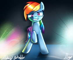 Size: 2500x2050 | Tagged: safe, artist:opal_radiance, rainbow dash, pegasus, pony, g4, female, grin, high res, looking at you, mare, rainbow dash is best facemaker, smiling, solo