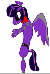 Size: 347x511 | Tagged: safe, artist:pawstheartest, twilight sparkle, alicorn, pony, g4, animatronic, female, five nights at freddy's, mare, simple background, solo, twilight sparkle (alicorn), white background