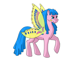 Size: 1024x821 | Tagged: safe, artist:lelunae, sun glider, pony, g1, female, simple background, solo, transparent background, windy wing ponies