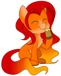 Size: 2032x2524 | Tagged: safe, artist:jetjetj, part of a set, oc, oc only, oc:autumn maple, earth pony, pony, cider, commission, cute, female, high res, mare, simple background, solo, transparent background, ych result
