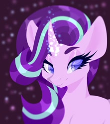 Size: 1280x1447 | Tagged: safe, artist:timserr, starlight glimmer, pony, unicorn, g4, female, glowing horn, horn, smiling, solo