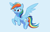 Size: 2247x1426 | Tagged: safe, artist:pinkocean93, rainbow dash, pegasus, pony, g4, backwards cutie mark, determined look, female, flying, legitimately amazing mspaint, mare, ms paint, pixel-crisp art, simple background, solo