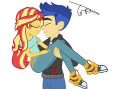 Size: 2234x1600 | Tagged: safe, artist:gmaplay, flash sentry, sunset shimmer, equestria girls, g4, converse, female, male, ship:flashimmer, shipping, shoes, simple background, straight, transparent background