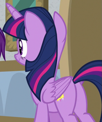 Size: 559x670 | Tagged: safe, screencap, twilight sparkle, alicorn, pony, friendship university, g4, butt, cropped, plot, solo focus, twibutt, twilight sparkle (alicorn)