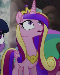 Size: 996x1257 | Tagged: safe, screencap, princess cadance, alicorn, pony, g4, my little pony: the movie, cropped, female, looking up, mare, shocked expression, solo