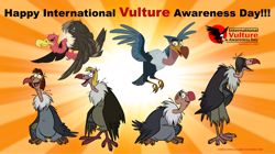 Size: 1280x719 | Tagged: safe, artist:andoanimalia, bird, buzzard, vulture, barely pony related, crossover, disney, international vulture awareness day, sunburst background, the jungle book, the lion guard