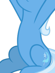 Size: 3568x4738 | Tagged: safe, artist:brotaraft, edit, vector edit, trixie, pony, a horse shoe-in, g4, absurd resolution, belly, cropped, female, pictures of bellies, simple background, sitting, solo, transparent background, vector