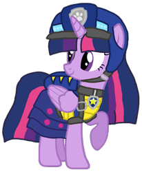 Size: 873x1062 | Tagged: safe, artist:徐詩珮, twilight sparkle, alicorn, pony, series:sprglitemplight diary, series:sprglitemplight life jacket days, series:springshadowdrops diary, series:springshadowdrops life jacket days, g4, alternate universe, base used, chase (paw patrol), clothes, cute, dino rescue, female, paw patrol, simple background, solo, transparent background, twilight sparkle (alicorn)