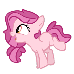 Size: 1000x1000 | Tagged: safe, artist:rubyg242, oc, oc only, oc:pink lady, earth pony, pony, female, filly, magical lesbian spawn, offspring, parent:apple bloom, parent:diamond tiara, parents:diamondbloom, simple background, solo, transparent background