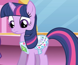 Size: 1648x1387 | Tagged: safe, screencap, twilight sparkle, pony, unicorn, friendship is magic, g4, cropped, female, gem saddle twilight, mare, saddle, solo, tack, unicorn twilight