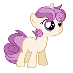 Size: 1280x1280 | Tagged: safe, artist:rubyg242, oc, oc only, pony, unicorn, female, filly, magical lesbian spawn, offspring, parent:scootaloo, parent:sweetie belle, parents:scootabelle, simple background, solo, transparent background