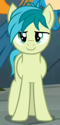 Size: 180x374 | Tagged: safe, screencap, sandbar, earth pony, pony, g4, school daze, cropped, looking at you, smiling, solo focus