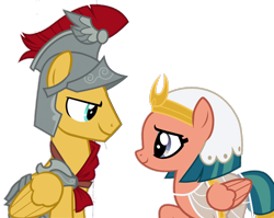 Size: 2048x1634 | Tagged: safe, edit, edited screencap, screencap, flash magnus, somnambula, pegasus, pony, g4, >:), background removed, female, looking at each other, magnambula, male, mare, not a vector, shipping, simple background, sitting, stallion, straight, transparent background