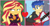 Size: 1416x748 | Tagged: safe, edit, edited screencap, screencap, flash sentry, sunset shimmer, equestria girls, g4, my little pony equestria girls: better together, female, male, ship:flashimmer, shipping, shipping domino, straight