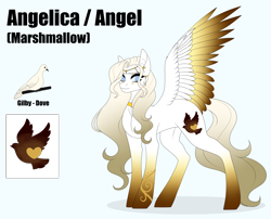 Size: 3300x2660 | Tagged: safe, artist:ohhoneybee, oc, oc only, oc:angelica, pegasus, pony, colored wings, colored wingtips, female, high res, mare, multicolored wings, solo, wings