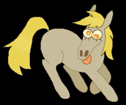 Size: 259x215 | Tagged: safe, artist:hardpee, derpy hooves, pegasus, pony, g4, blank flank, female, hoers, mare, missing cutie mark, solo, tongue out