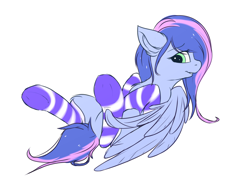 Size: 1600x1200 | Tagged: safe, artist:snowstormbat, oc, oc only, oc:starlight moon, pegasus, pony, clothes, simple background, socks, solo, striped socks, white background