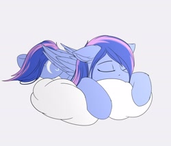 Size: 3500x3000 | Tagged: safe, artist:snowstormbat, oc, oc only, oc:starlight moon, pegasus, pony, cloud, eyes closed, high res, on a cloud, sleeping, sleeping on a cloud, solo