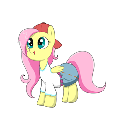 Size: 1800x1800 | Tagged: safe, artist:amateur-draw, fluttershy, pegasus, pony, g4, 90s grunge fluttershy, clothes, female, mare, simple background, skirt, solo