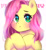 Size: 2068x2226 | Tagged: dead source, safe, artist:cyberhexe, fluttershy, pony, g4, artwork, bust, chibi, cute, digital art, drawing, fanart, female, high res, portrait, shy, shyabetes, solo