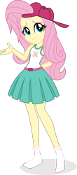 Size: 2631x5973 | Tagged: safe, artist:punzil504, edit, editor:grapefruitface, fluttershy, equestria girls, g4, 90s grunge fluttershy, cap, clothes, female, hat, simple background, socks, solo, transparent background, vector