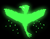 Size: 1229x960 | Tagged: safe, artist:nitobit, oc, oc only, oc:pyrelight, balefire phoenix, phoenix, fallout equestria, glowing, hexels, simple background, solo, spread wings, wings