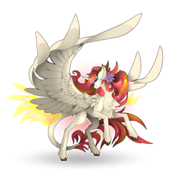 Size: 2879x2943 | Tagged: safe, artist:taiga-blackfield, oc, oc only, alicorn, pony, alicorn oc, high res, horn, simple background, solo, transparent background, wings