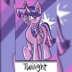 Size: 750x750 | Tagged: safe, alternate version, artist:just.chaira, twilight sparkle, alicorn, pony, g4, abstract background, female, mare, raised hoof, solo, twilight sparkle (alicorn), zoom layer
