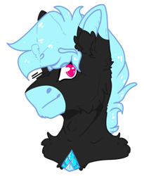 Size: 1637x2000 | Tagged: safe, artist:leawarriors, oc, oc only, oc:specto, pony, bust, crystal, portrait, simple background, solo, transparent background