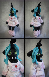 Size: 6672x10382 | Tagged: safe, artist:burgunzik, queen chrysalis, anthro, g4, absurd file size, absurd resolution, anthro plushie, arm hooves, clothes, fangs, implied chrysipuff, irl, photo, plushie, solo, sweater