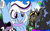 Size: 1920x1200 | Tagged: safe, artist:brainiac, derpibooru exclusive, oc, oc only, oc:knick knack, oc:whiskey lullaby, cat, cat pony, original species, pony, unicorn, bedroom eyes, chest fluff, collar, cute, fall guys, kniskey, ocbetes, unshorn fetlocks