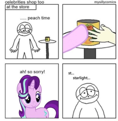 Size: 942x969 | Tagged: safe, artist:claire, artist:luckreza8, edit, starlight glimmer, human, pony, unicorn, g4, comic, female, funny, mare, mysillycomics, shitposting, tumblr