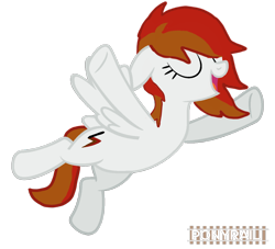 Size: 1164x1055 | Tagged: safe, artist:ponyrailartist, oc, oc only, pegasus, pony, flying, pegasus oc, raffle prize, show accurate, simple background, transparent background, watermark, wings