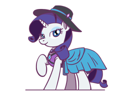Size: 1800x1350 | Tagged: safe, artist:flutterluv, rarity, pony, unicorn, equestria girls, equestria girls series, g4, clothes, dress, equestria girls outfit, equestria girls ponified, female, hat, looking at you, mare, ponified, simple background, solo, transparent background