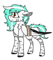 Size: 648x742 | Tagged: safe, artist:rokosmith26, oc, oc only, oc:rokosmith, pegasus, pony, chest fluff, colored wings, female, filly, floppy ears, long hair, long mane, markings, multicolored wings, rope, simple background, skinny, solo, standing, tail, thin, tied up, transparent background, tribal markings, wings, younger