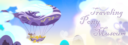 Size: 3000x1050 | Tagged: safe, artist:inkynotebook, airship, cover art, no pony, outdoors