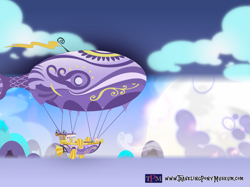 Size: 1067x800 | Tagged: safe, artist:inkynotebook, airship, cover art, no pony, outdoors