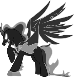 Size: 1731x1803 | Tagged: safe, artist:antstafer, pony of shadows, alicorn, pony, g4, commission, commissioner:reversalmushroom, male, simple background, solo, transparent background