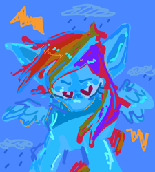 Size: 1280x1422 | Tagged: safe, artist:russianvore, rainbow dash, pegasus, pony, g4, lightning, stormcloud