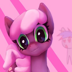 Size: 1280x1280 | Tagged: safe, artist:...macabre..., cheerilee, oc, oc:the living tombstone, earth pony, pony, love me cheerilee, g4, blushing, female, heart eyes, looking at you, mare, solo focus, wingding eyes