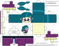Size: 2979x2354 | Tagged: safe, artist:grapefruitface1, juniper montage, equestria girls, g4, craft, cubeecraft, female, glasses, high res, papercraft, printable, solo, template