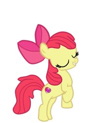 Size: 728x961 | Tagged: safe, artist:gmaplay, apple bloom, earth pony, pony, g4, applebetes, cute, jumping, simple background, solo, transparent background