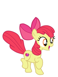 Size: 728x961 | Tagged: safe, artist:gmaplay, apple bloom, earth pony, pony, g4, cute, jumping, simple background, solo, transparent background