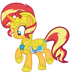 Size: 1016x1041 | Tagged: safe, artist:gmaplay, sunset shimmer, pony, unicorn, g4, armor, female, guardsmare, mare, royal guard, royal guard armor, simple background, solo, transparent background