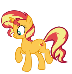 Size: 1016x1041 | Tagged: safe, alternate version, artist:gmaplay, sunset shimmer, pony, unicorn, g4, simple background, solo, transparent background