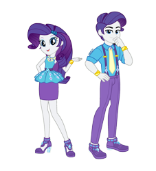 Size: 1316x1448 | Tagged: safe, artist:orin331, edit, rarity, equestria girls, g4, my little pony equestria girls: better together, bedroom eyes, bracelet, clothes, elusive, equestria guys, female, geode of shielding, hand on hip, hand over mouth, handsome, high heels, jewelry, legs, looking at you, magical geodes, male, necktie, pants, r63 paradox, rule 63, self paradox, shoes, simple background, skirt, smiling, smirk, suspenders, transparent background
