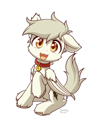 Size: 2400x3000 | Tagged: safe, artist:symbianl, oc, oc only, oc:bolt the super pony, pegasus, pony, 2021 community collab, derpibooru community collaboration, collar, high res, simple background, solo, transparent background