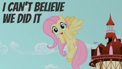 Size: 1920x1080 | Tagged: safe, edit, edited screencap, editor:quoterific, screencap, fluttershy, pony, g4, secret of my excess, solo